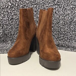 Brown Suede Ankle Boots